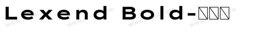 Lexend Bold字体转换